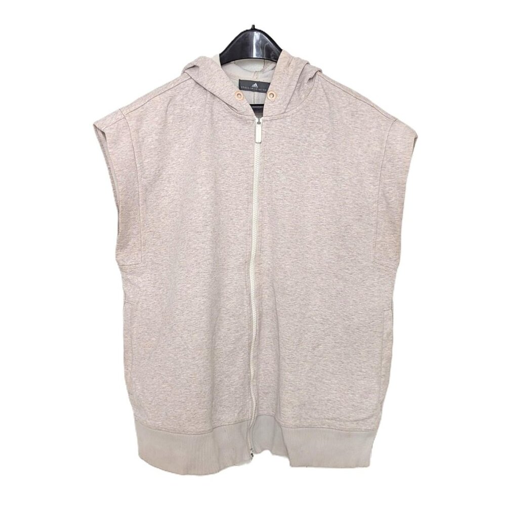 Adidas by Stella McCartney Women's Oversized Taupe Hoodie Vest M